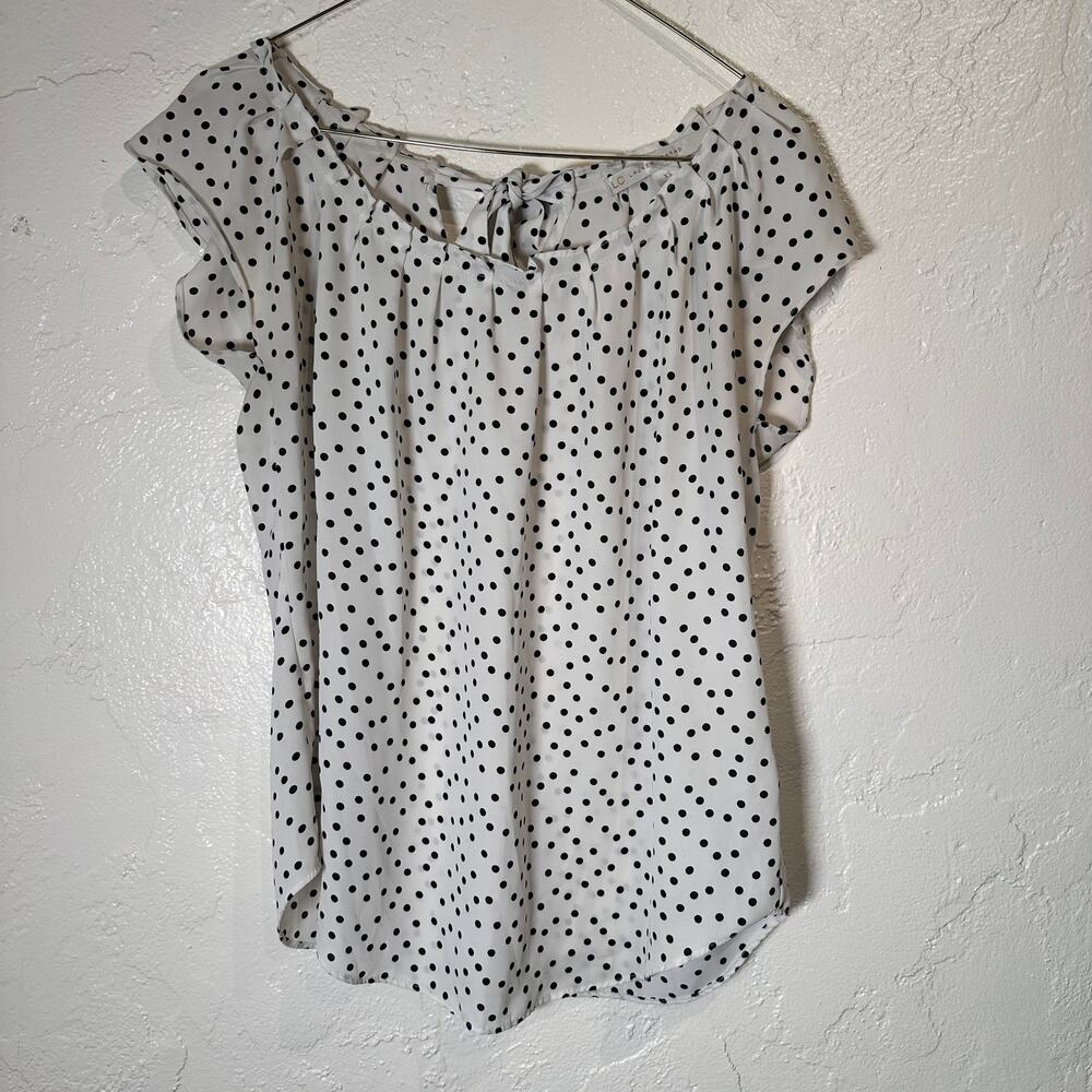Lauren Conrad Size XS Femme Pretty polka dot blouse classic timeless Office Work